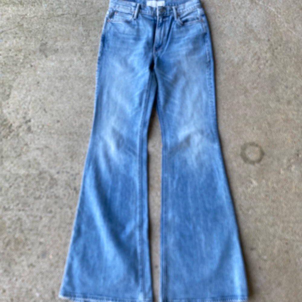 MOTHER Light Blue Wide Leg Jeans Style The Doozy